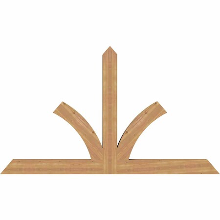 Ekena Millwork Richland Timber Gable Bracket, Western Red Cedar, 84"W x 49"H x 5 1/2"D x 5 1/2"F, 14/12 Pitch GBW084X49X0606RIC00SWR